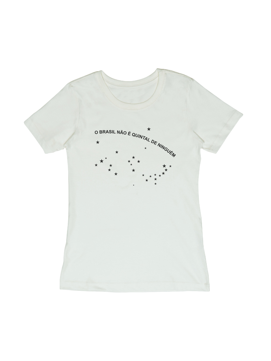 Camiseta Baby look BR Não é quintal de ninguém! (ESTRELAS)