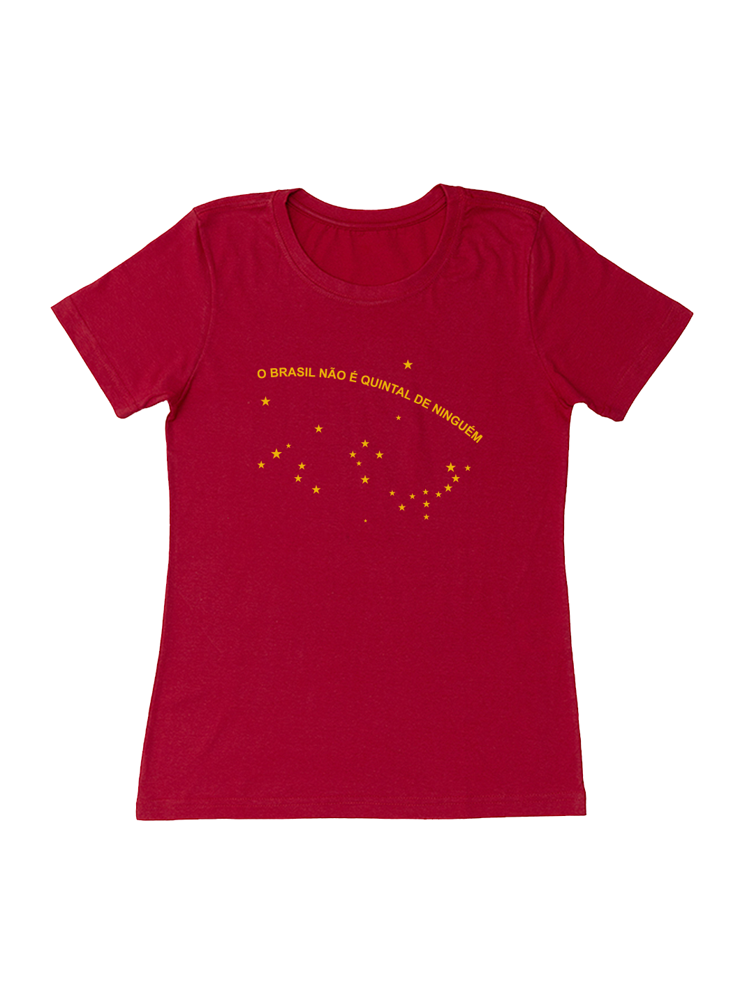 Camiseta Baby look BR Não é quintal de ninguém! (ESTRELAS)